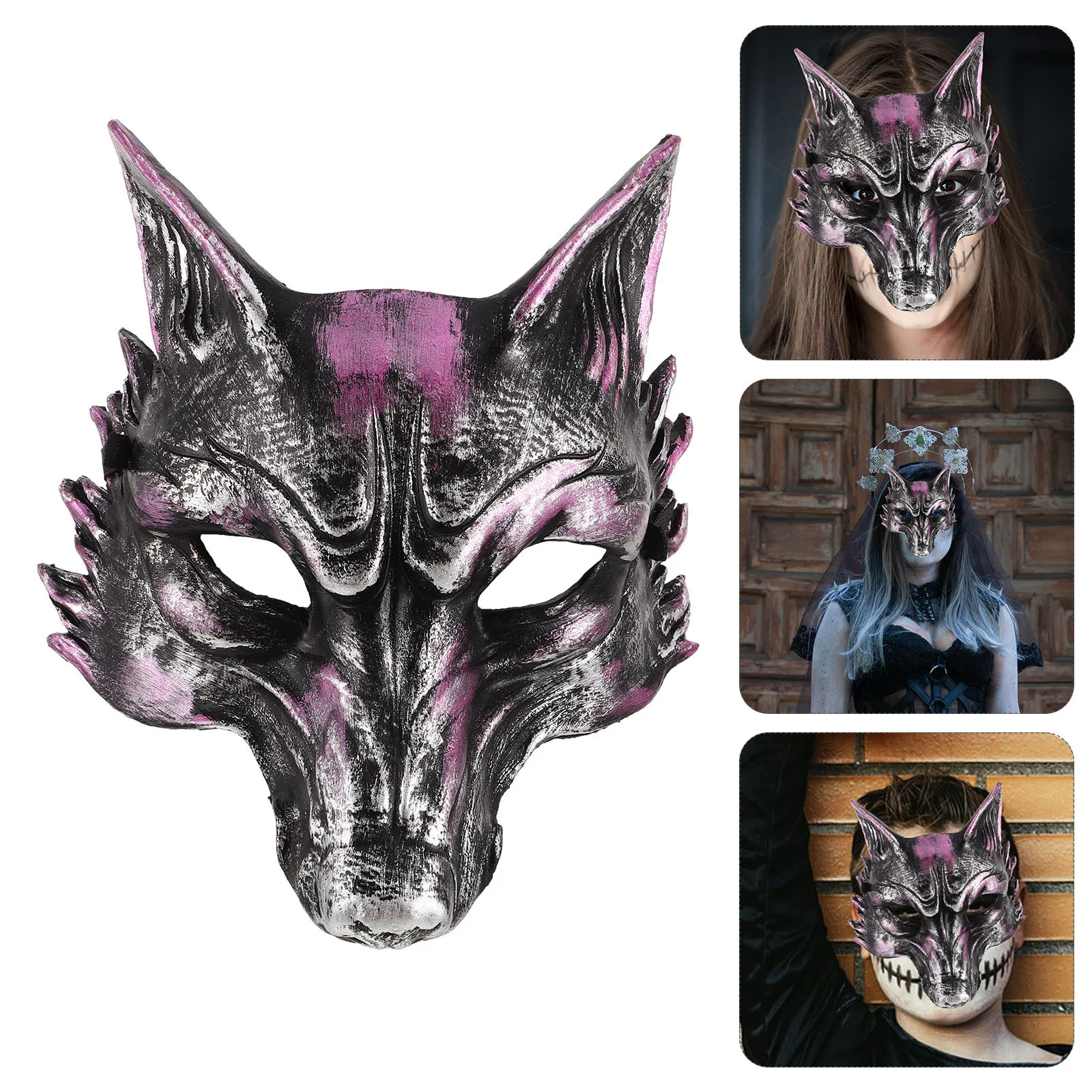 

3D Animal Fox Mask PU Lightweight Realistic Halloween Masquerade Ball Party Cosplay Mask Party Accessories Masquerade Fox Masks
