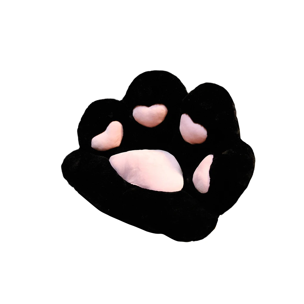 

Cat Paw Backrest Pillow Animal Shape Cushion Stuffed Plush Sofa Indoor Tatami Lazy Chair Pad Office Home Black
