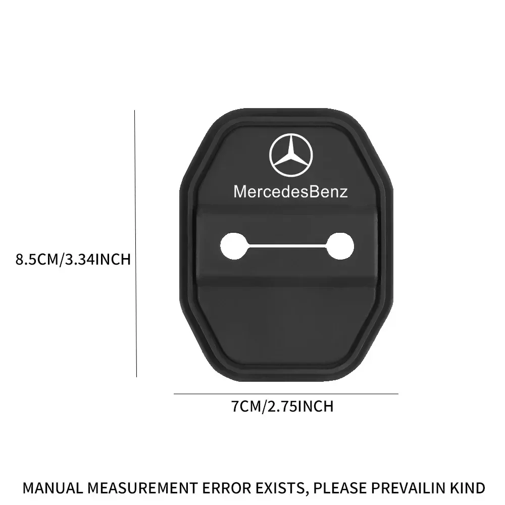 2/4pcs Silicone Car Door Lock Buckle Protector Cover For Mercedes Benz AMG W204 W213 W205 W211 W176 W164 Cla Smart Accessories