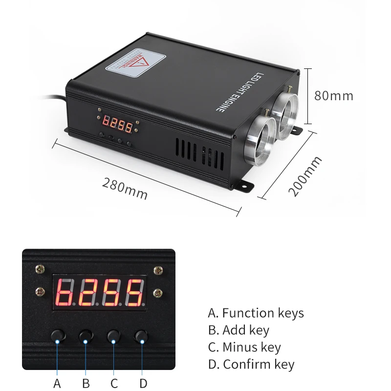 DMX512 console, rgbw light source machine, high power, 90w45w, fiber optic light emitting machine
