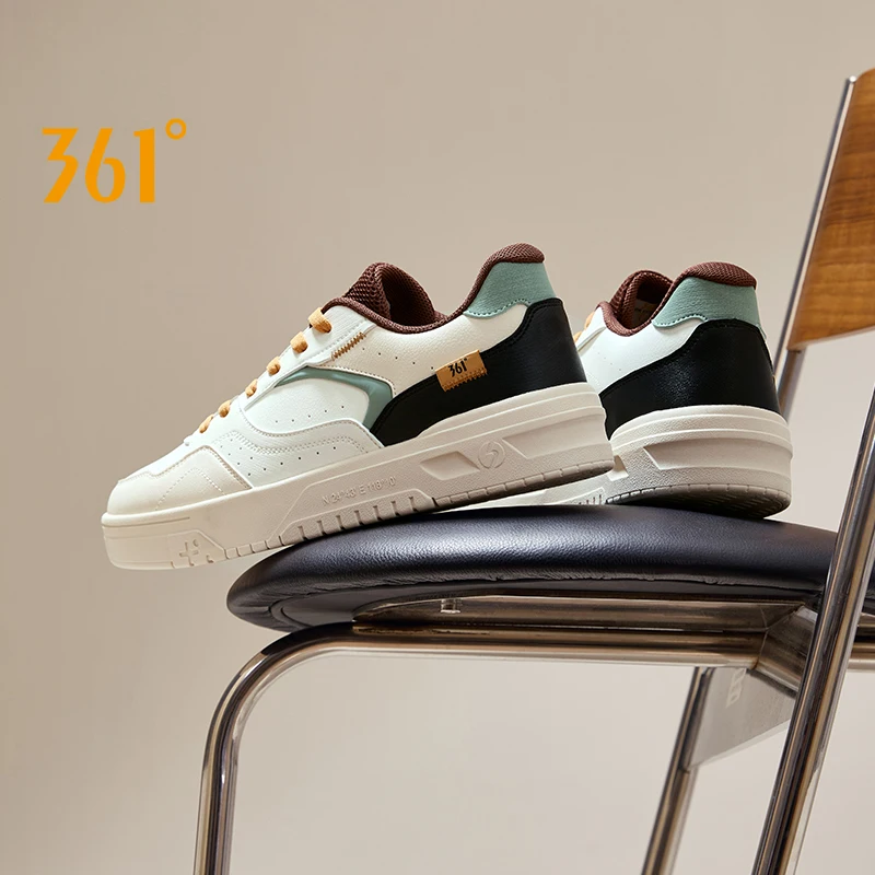 

361 Degrees Men's Board Shoes Spring New Leisure Versatile Thick Soled Leather Comfortable Trendy Stable Male Sneaker 672516615