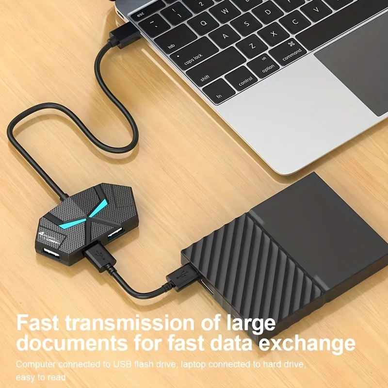 Colorful Ambient Light USB Hub, 4-Port/7-Port High-Speed USB Hub, Laptop Expansion Accessory, Fast And Stable Data Transfer