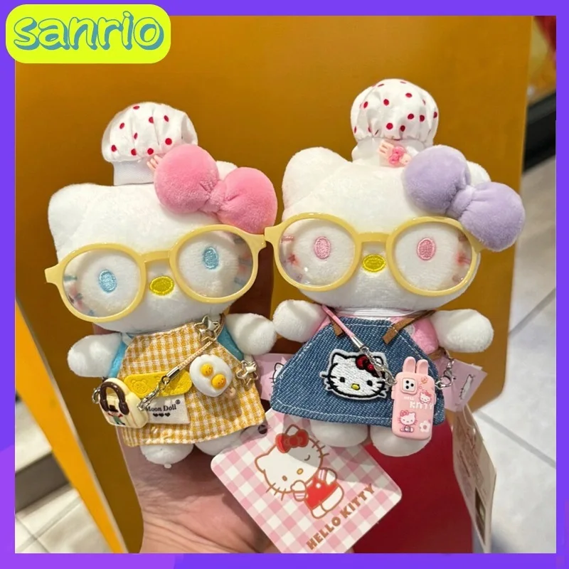 

New Sanrio Little Chef Hello Kitty Bag Pendant Plush Doll Cartoon Cute Girl Keychain Pendant wholesale