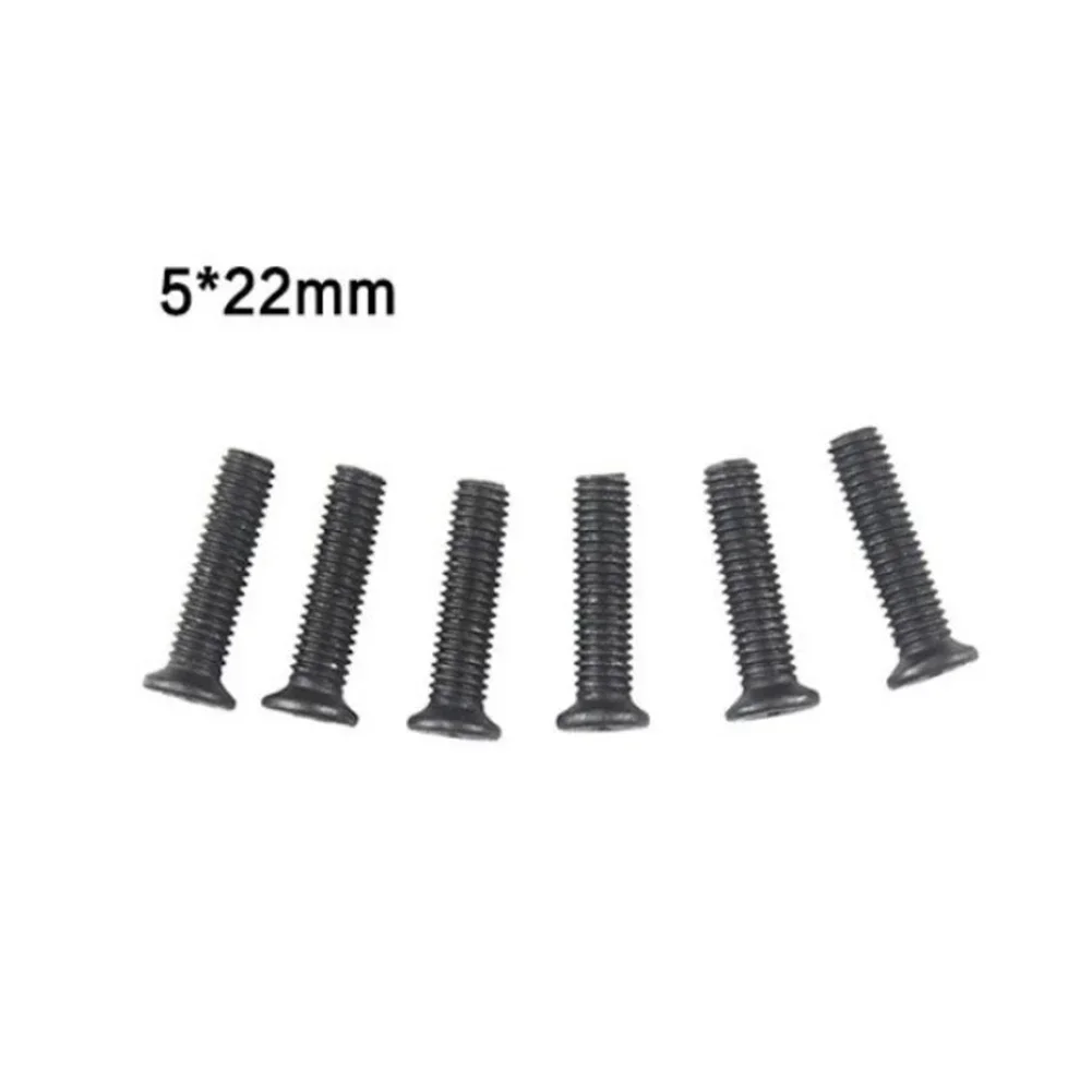 6 Pcs Drill Chuck Shank Adapter Screw Left Hand Thread Fit UNF Fixing Screws M5/M6 22mm Professional Metal Tools Accessories