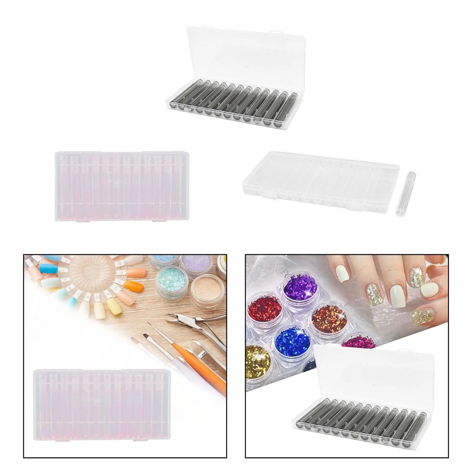 Nail Art Tool Storage Case Bead Organizer Box, Multipurpose Diamond drawing Storage Container with Lid for Craft Small Items