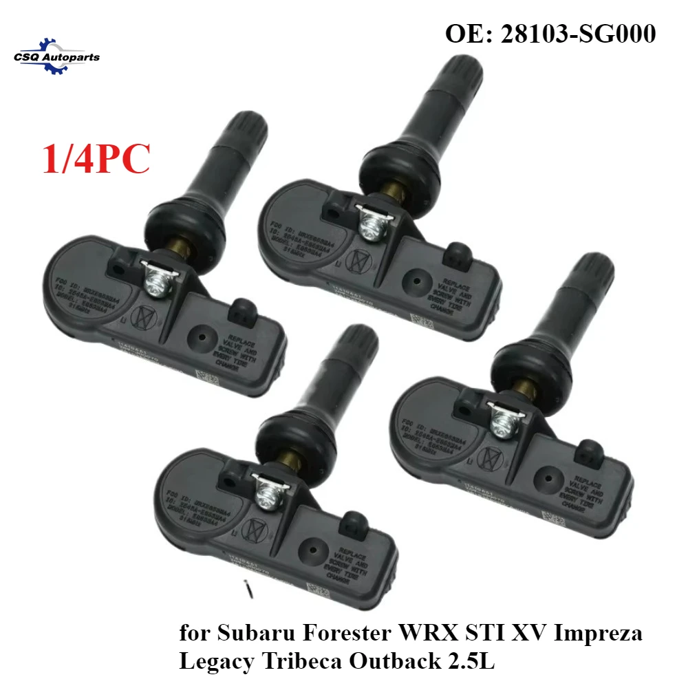 

1/4Pcs 28103-SG000 NEW TPMS Tire Pressure Sensor for Subaru Forester WRX STI XV Impreza Legacy Tribeca Outback 2.5L