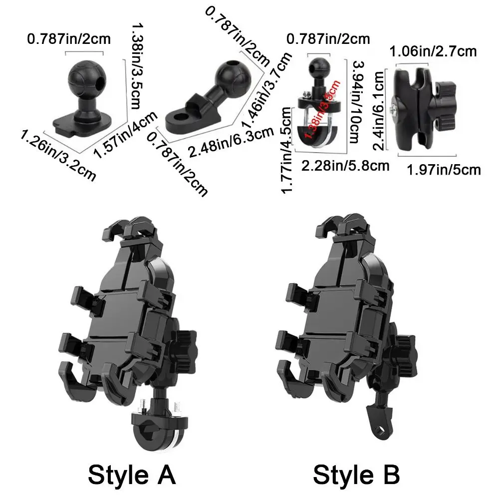 360° Rotation Motorcycle Phone Holder Ultra-Stable Eight Claw Fixed Navigation Stand Shockproof Anti-Shake Phone GPS Stand