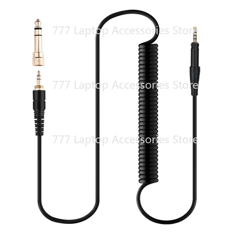 New! 10ft Coiled Spring Audio Cable For Sennheiser HD6 HD7 HD8 DJ MIX HEADPHONES