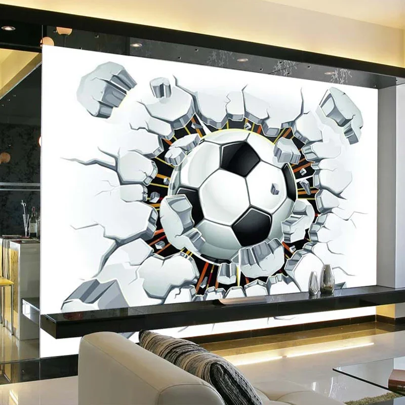 

3D Soccer Wallpaper Sport Background Mural Living Room Sofa Bedroom Football TV Backdrop Custom Any Size Wall Mural Wallpaper