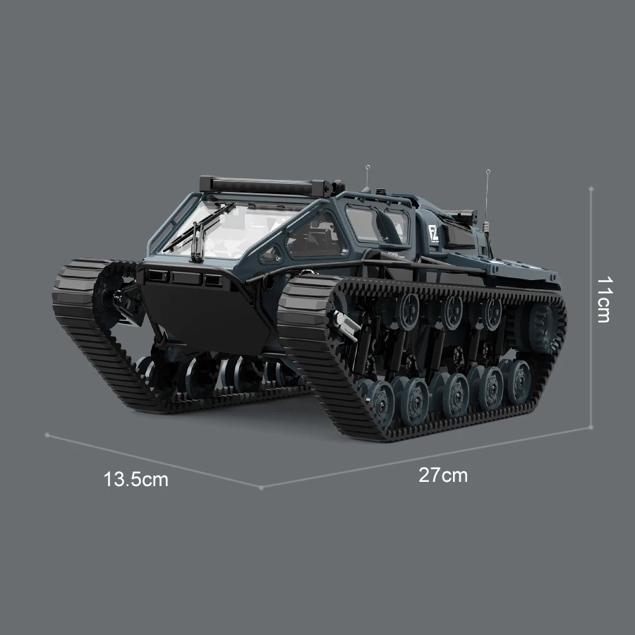Véhicule tout-Terrain sans fil RC 2.4G et réservoir sur chenilles - 360 °   Spin in Place, trappe mobile simulée |   Jouet pour garçons