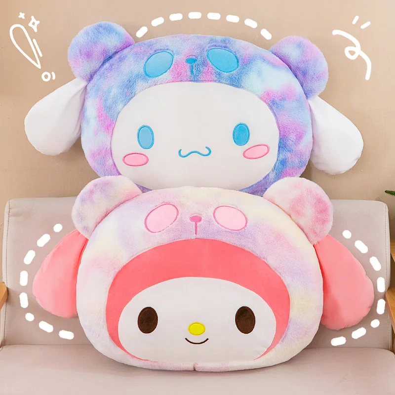 Kawaii Stuffed Plush Toy Kitty Cat Soft Pillow Illusionary Colored Long Eared Dog Doll Bed Sofa Cushion Birthday Gift for Girl