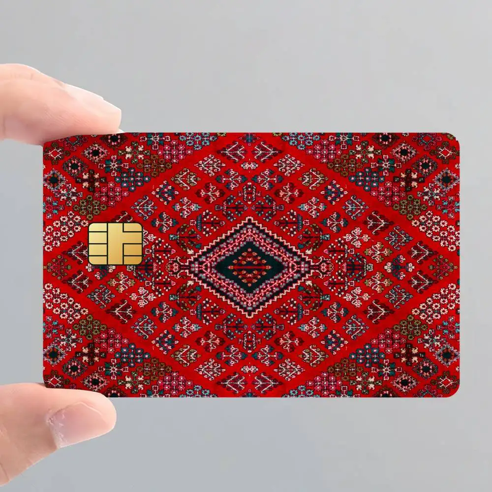 Persian Carpet Card Stickers for Bank Access Protective Waterproof Film Cover Sticker Surprise Gift