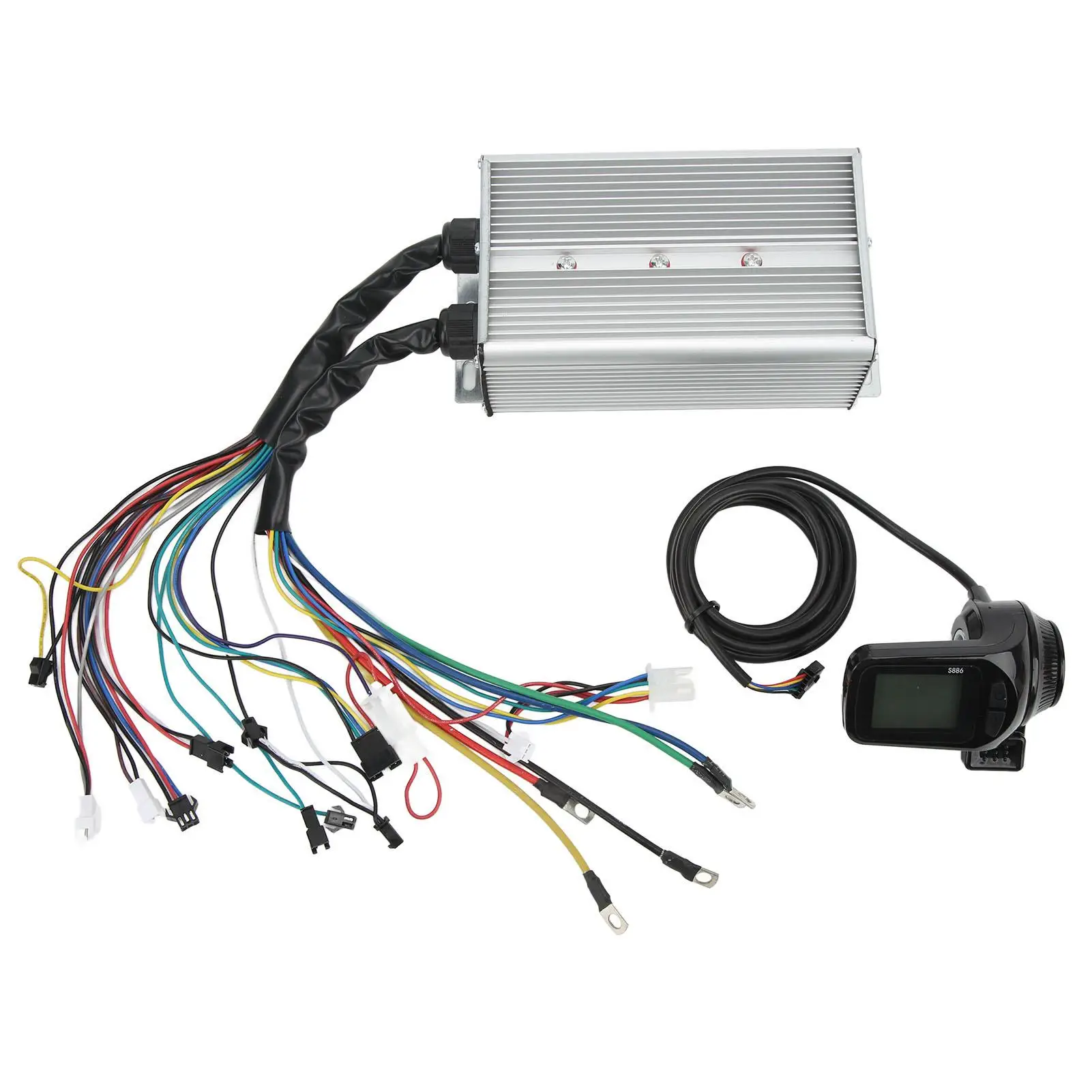 

36V 48V 60V 1500W Brushless Motor Controller Kit S886/S866 with LCD Display for E-Bikes & Scooters