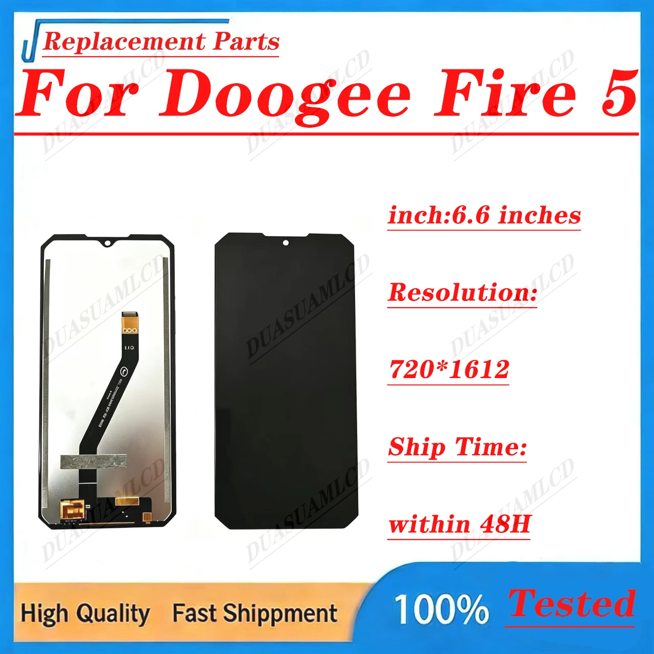 LCD Touch Screen Monitor Assembly for Doogee Fire 5 Complete Digitizer Replacement Repair Parts. Smartphone Screen Repair