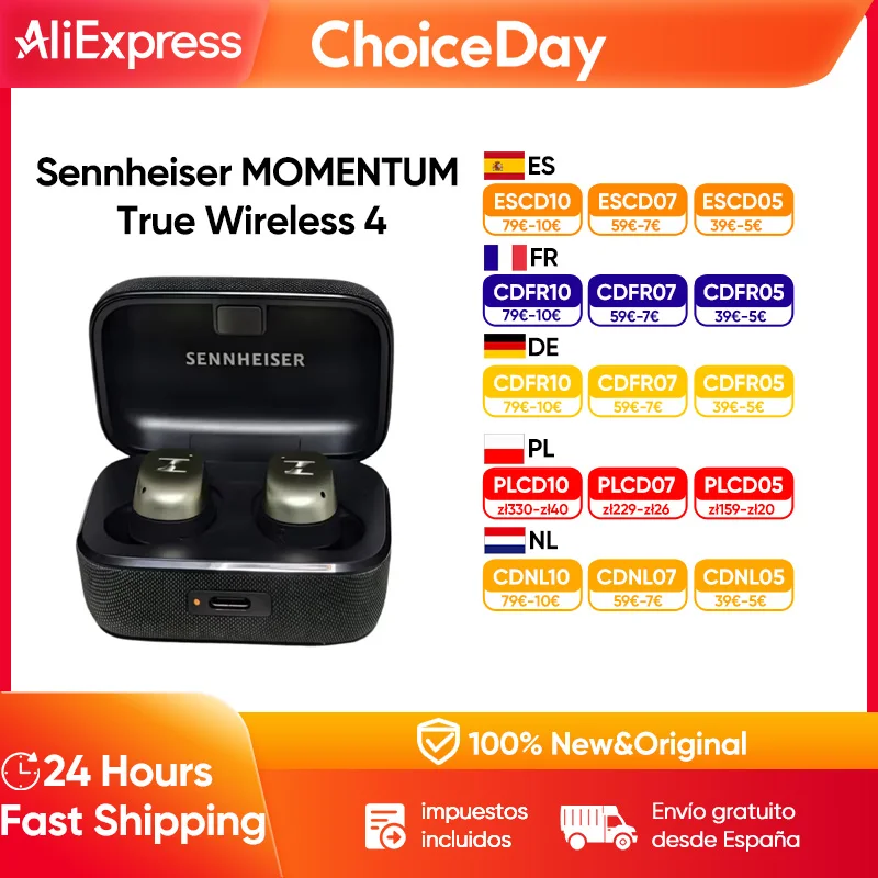 Sennheiser Momentum True Wireless 4 Smart Kopfhörer BT 5,4 kristall klarer Sound 30 Stunden Laufzeit