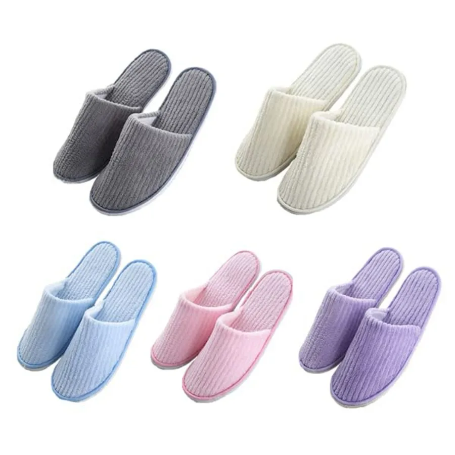 

5~10 Guest Disposable Slippers for House, Family, Spa, Hotels Office - Mixed Multi-Color Slippers Home Party, Housewarming, Ope