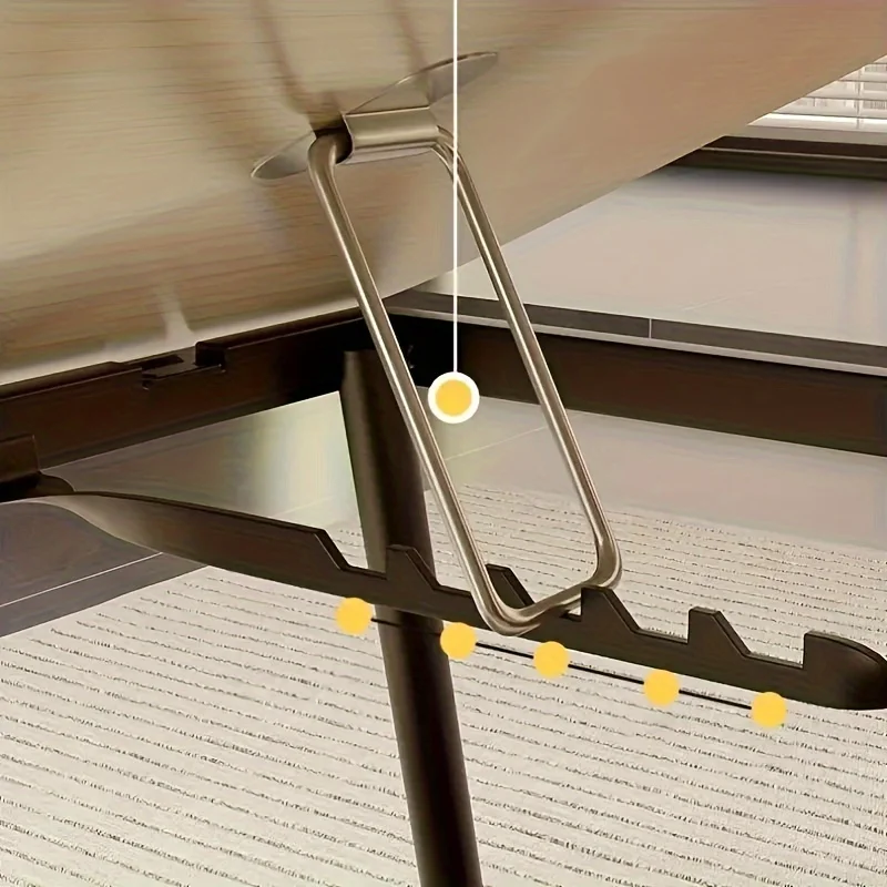 طاولة سرير/أريكة محمولة، صينية أريكة، مكتب منزلي، صينية إفطار مع حامل أكواب، حامل كمبيوتر محمول بجانب السرير، طاولة سرير قابلة للطي #3