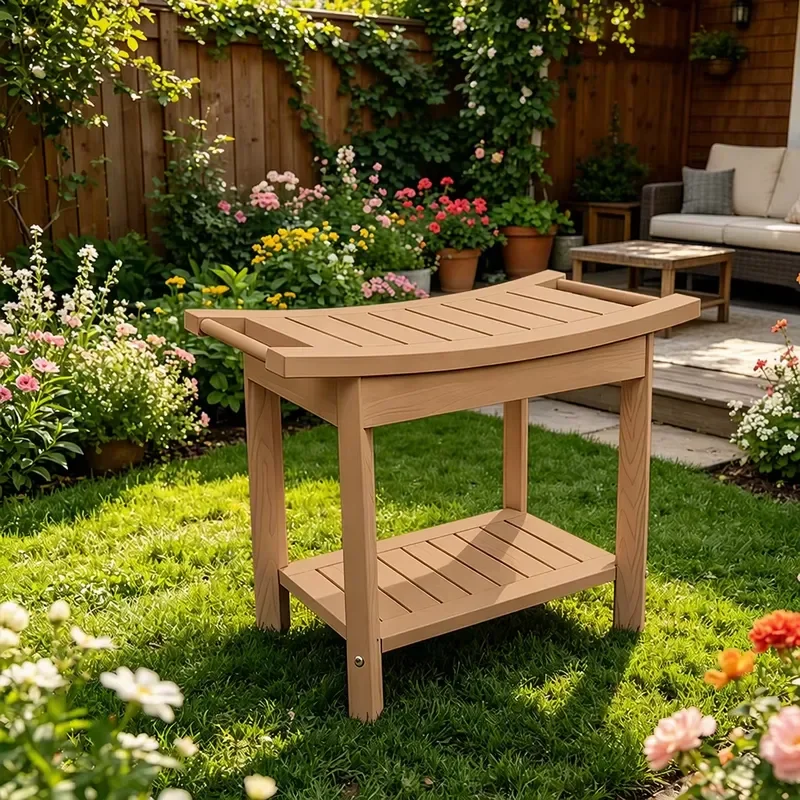 Large size comfortable modern garden, beach outdoor chairs, durable plastic with wooden and steel frames waterproof and