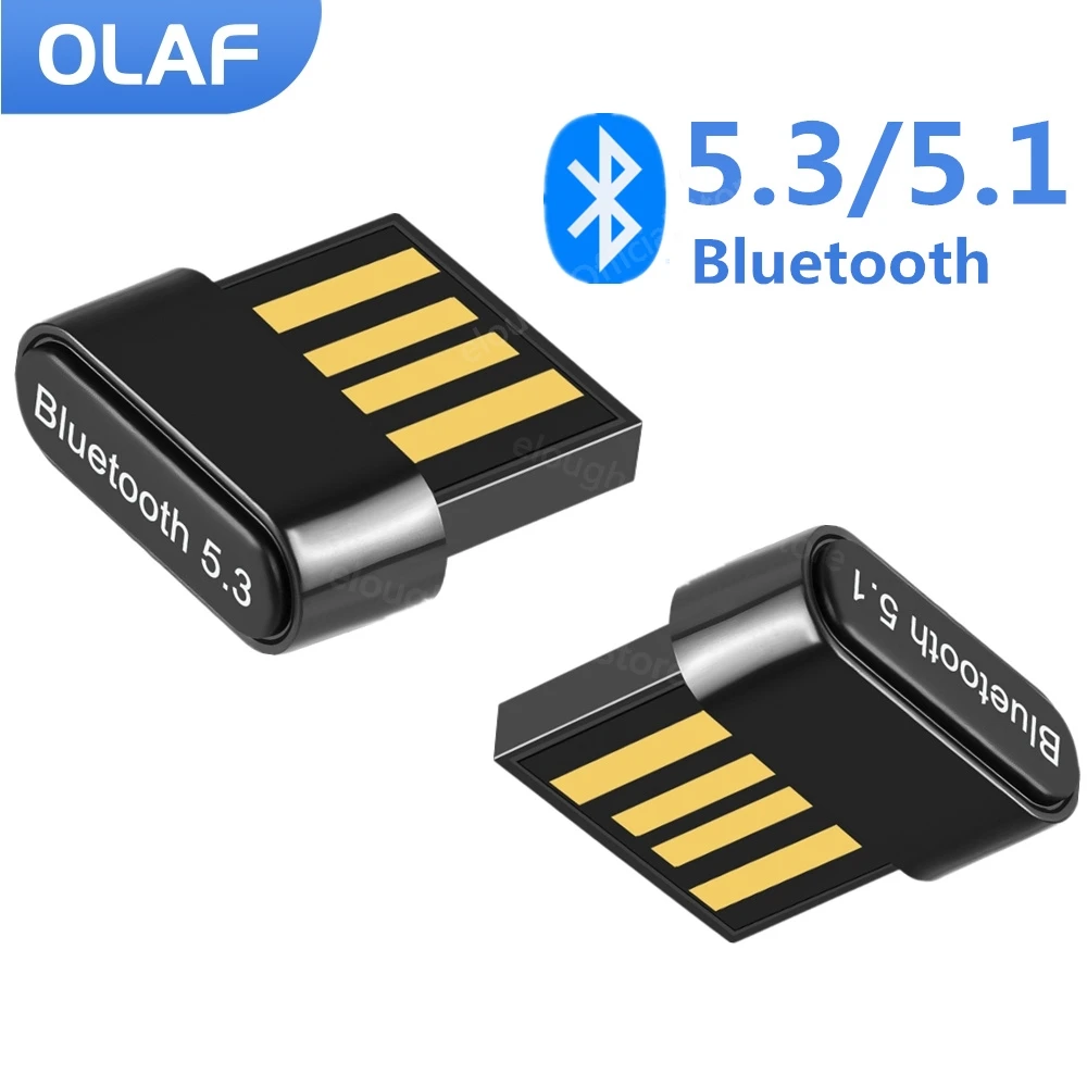 

Olaf USB Bluetooth адаптер Bluetooth 5,1/5,3 драйвер бесплатный адаптер Bluetooth приемник BT5.0 ключ для ПК Беспроводная мышь динамик