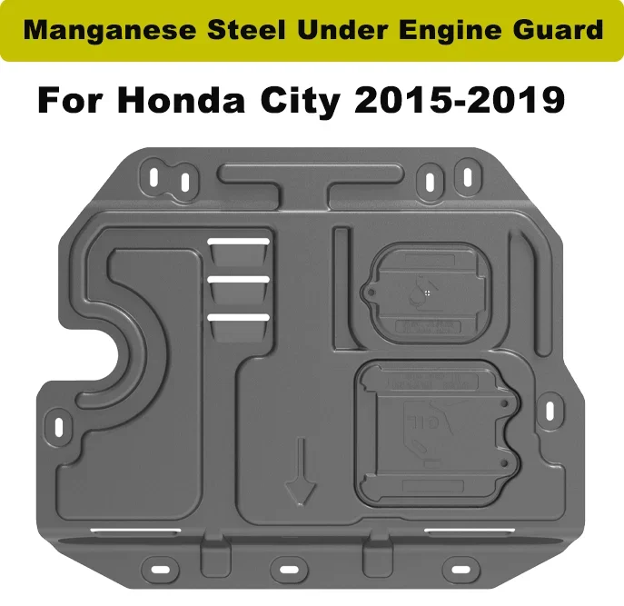 

Защита двигателя из марганцевой стали для Honda City 2015-2019, защитный кожух, аксессуары для автомобиля.