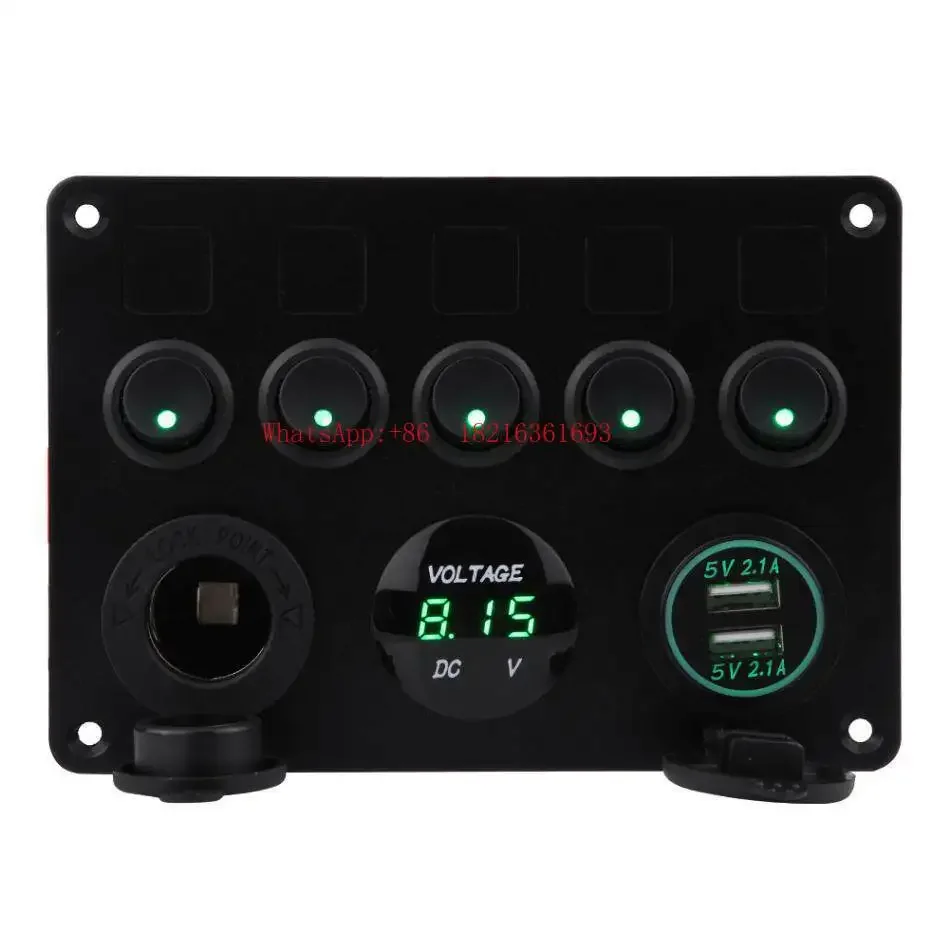 Limited Offer Marine Waterproof Rocker Switch Control Panel, Four Position, Six Position, Eight Position, Yacht RV Modificati