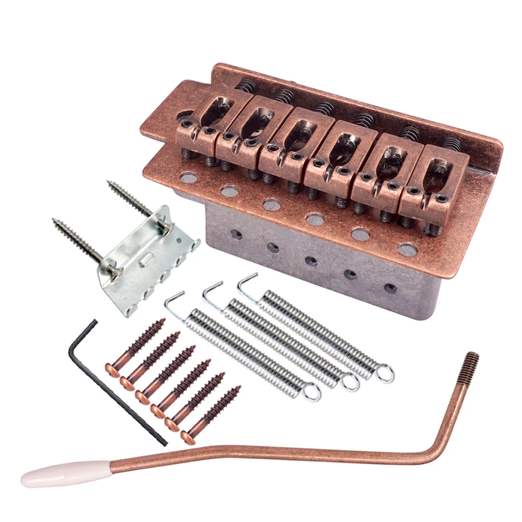 6 String Electric Guitar Tremolo Bridge Micro Tuning Roller Saddle System for ST Guitar Upgrade Parts