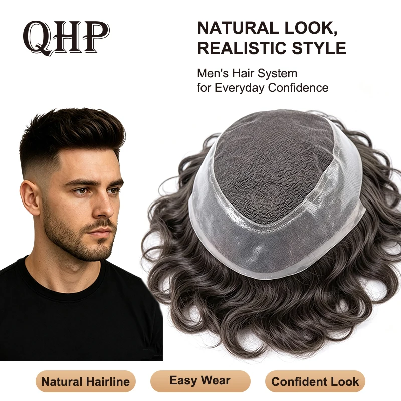 Männer Kapillar prothese Spitze Pu Toupet Männer Perücken für Männer Perücke weiche männliche Haar prothese 100% menschliches Haars ystem natürliches Haarteil