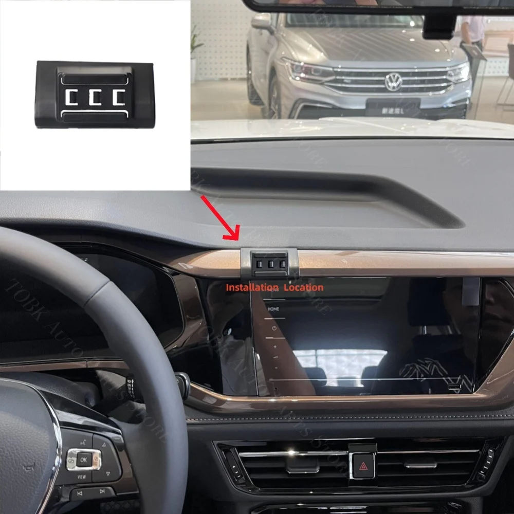 Magnetic Car Phone Holder For Volkswagen VW Taos/Tharu 2019-2022 2020 Wireless Charging Special Fixed Bracket Base MagSafe Mount
