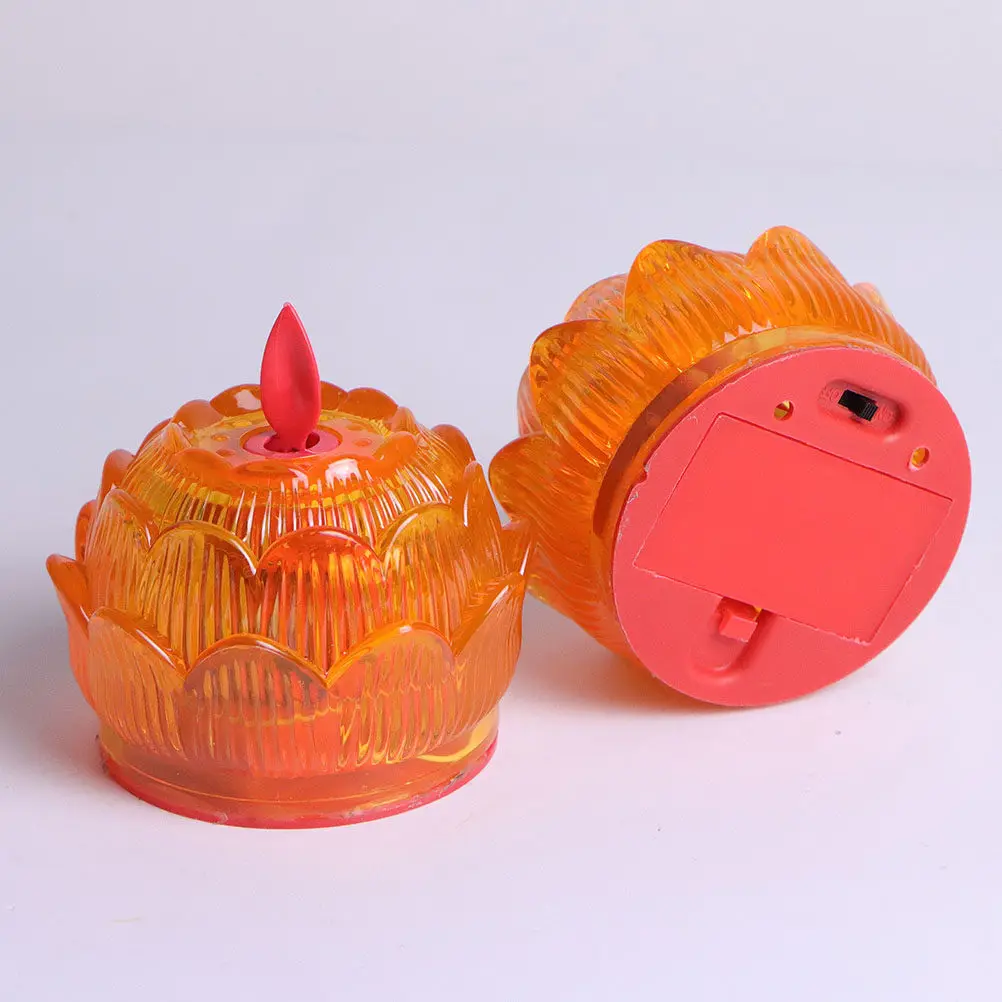 2Pcs Compact LED Lights Flameless Battery Candles Decorative Lights for Reading Lamp Floor Standing Ambience