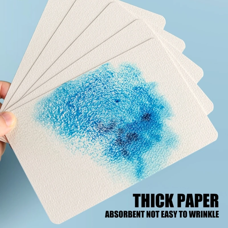 100Pcs 300GSM Fine Texture Cotton Pulp Sketch Paper For Watercolor Painting 