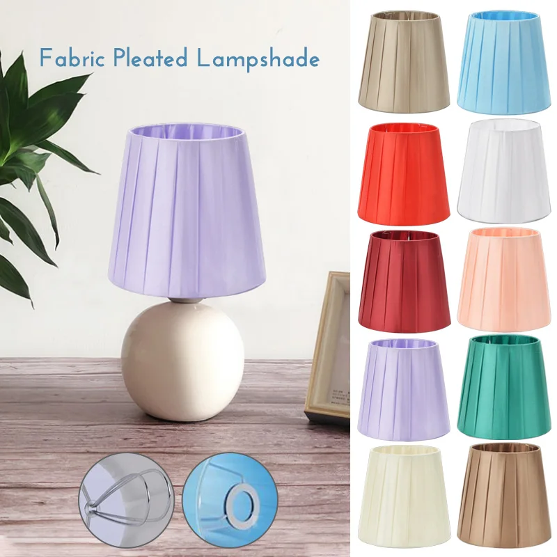 Hotel Chandelier Wall Lamp Fabric Pleated Lampshade Art Deco Lamp Shades Nordic Style Modern Lamp Cover Clip on/Meson Type