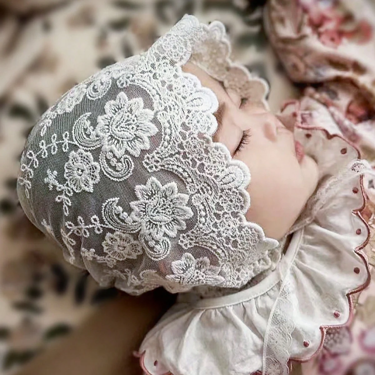 

Baby Bonnet Hat Solid Color Princess Newborn Girl Boy Beanie Cap Infant Cap Photography Props Hat Baby Accessories