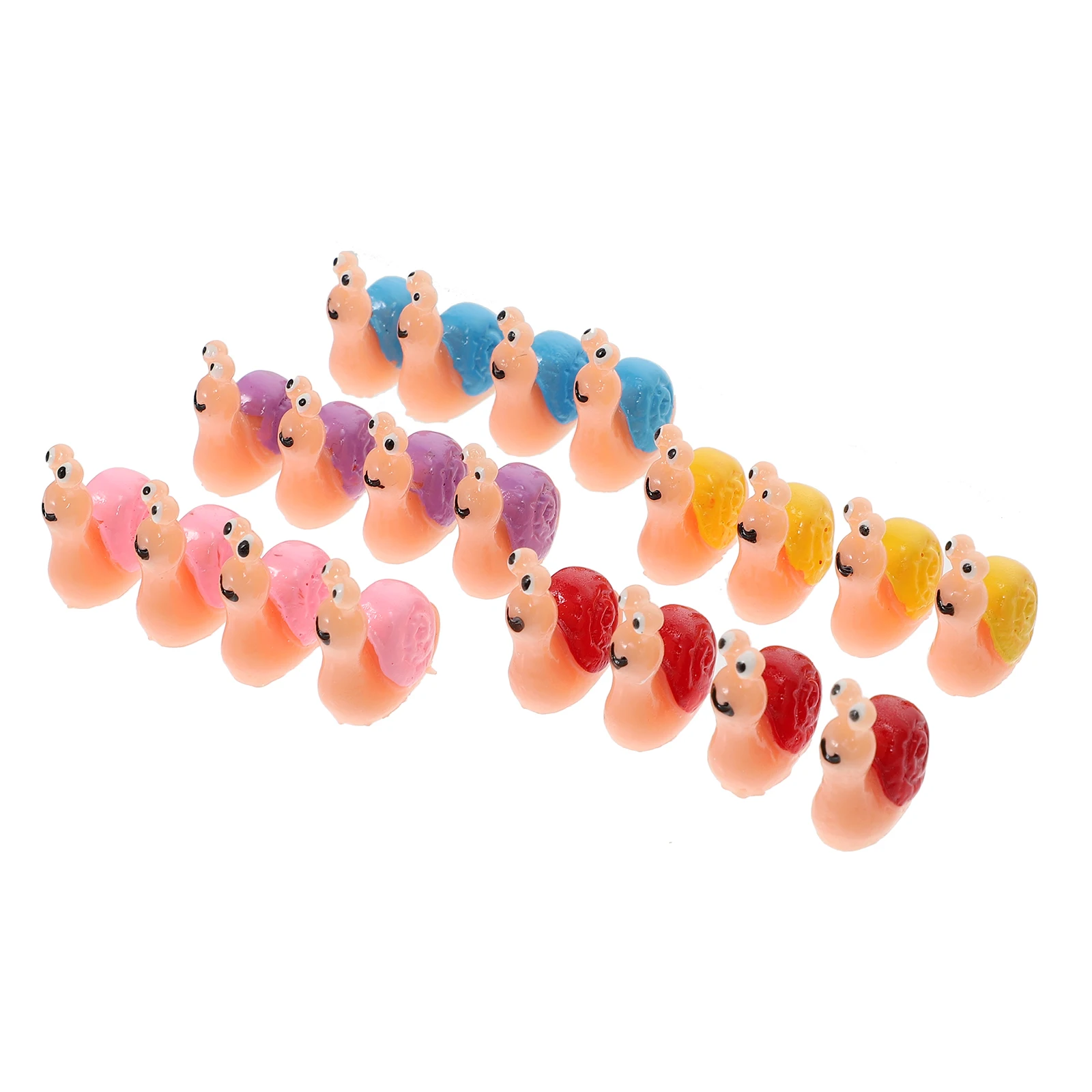 

20Pcs Moss Snail Shape Resin Ornament Durable Garden Decoration Mini Landscape Decor Tabletop Bonsai Accessories