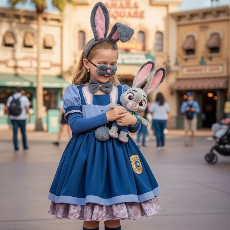 Zootopia Cosplay Judy Hopps Costume Ragazza Gioco di ruolo Abito Halloween Classico Cosplay Dress Up Performance Ragazza Regali di compleanno