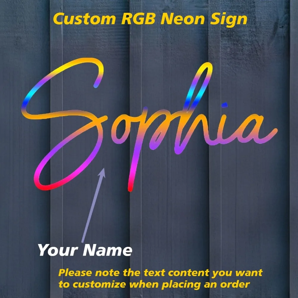 Custom RGB LED Neon Sign - Personalized Name Light for Weddings Parties Bars Home Decor Birthday Gift Teen Personalized Present