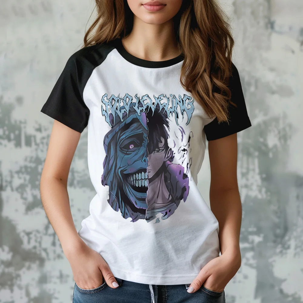 Solo Leveling shirt girl Vintage Digital Comfortable Psychedelic Y2k tshirt graphic hip hop anime women Digital kawaii