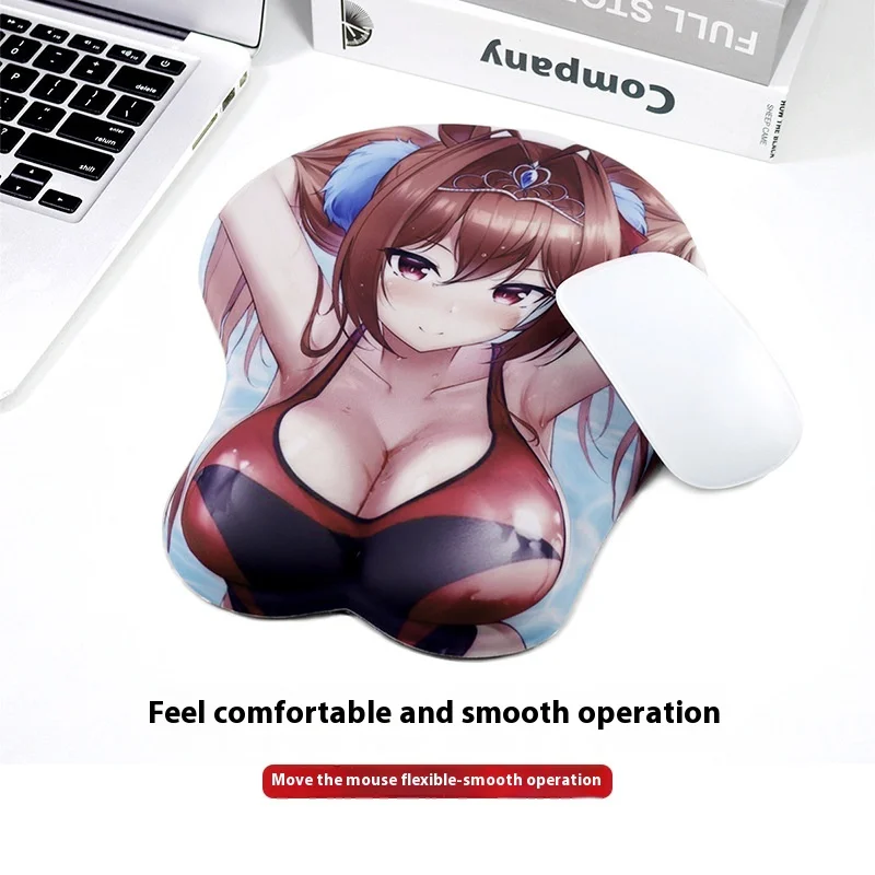 لوحة ماوس مسند المعصم من السيليكون ثلاثية الأبعاد - وسادة لوحة مفاتيح سميكة من إسفنج الذاكرة مع تصميم Kawaii، حصيرة مكتب مريحة 2025 جديد #4