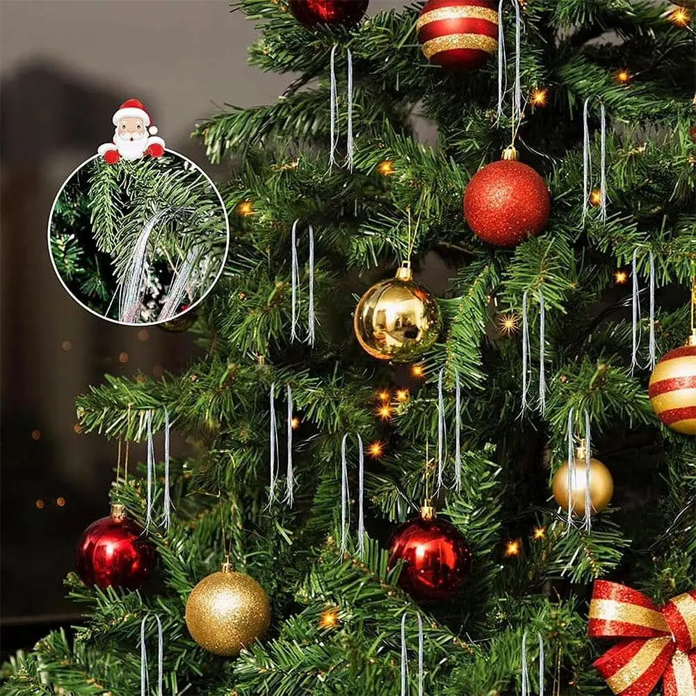 5000 Stränge Eiszapfen Schillerndes Lametta Folie Fransengirlande für Weihnachten Weihnachtsbaum Abschlussfeier Zubehör Urlaubsdekoration – Detail 16