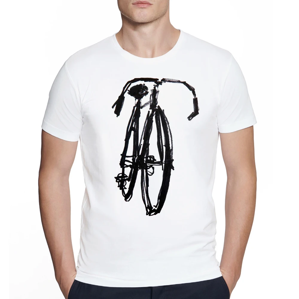 

Мужские Винтажные классические футболки с коротким рукавом и фиксированным снаряжением для велосипеда