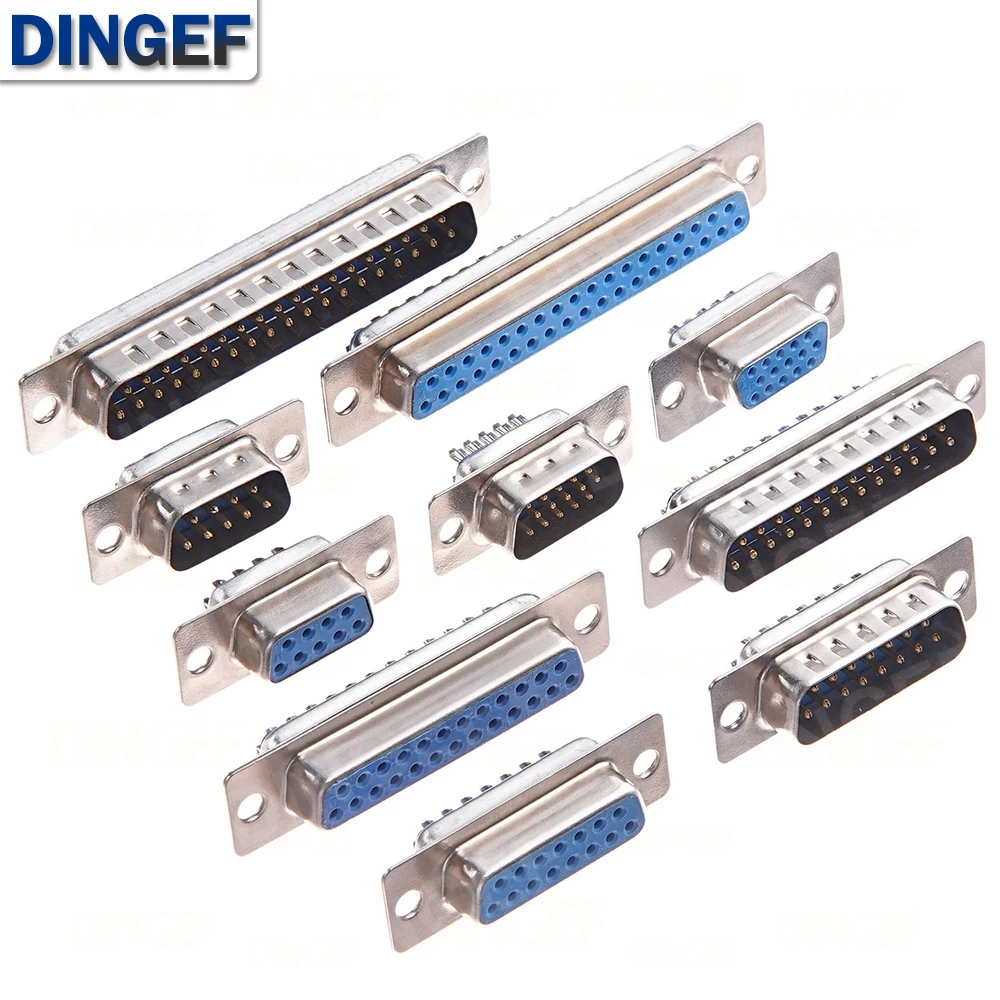 

5 шт. RS232 DB9 DB15 DB25 DB37 последовательный разъем VGA «папа-мама» под пайку типа D-SUB штекер разъем