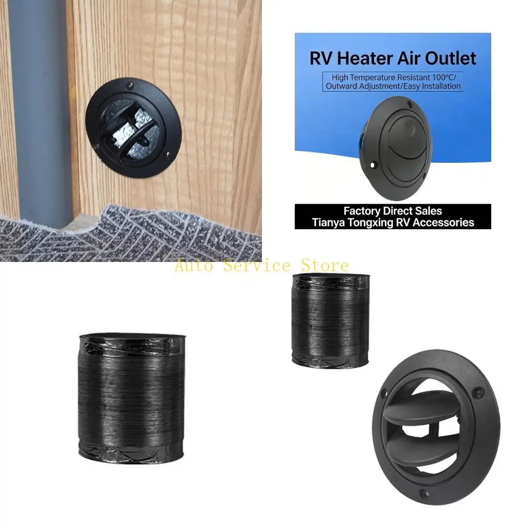 462A Air Vent Deflector Universal Side Roof Round Louvered Air Conditioning Outlet