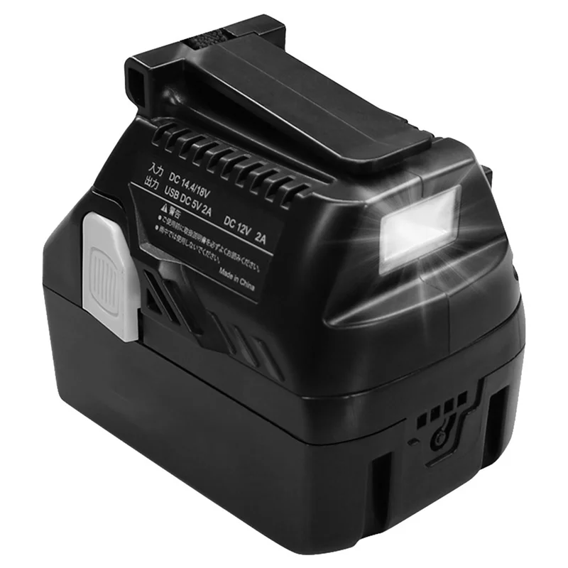 N88R BSL1830 Bank Daya Adaptor USB untuk HITACHI BSL18UA (SA) Baterai Lithium 14.4V-18V EBM1830 BSL1415 Lampu LED Dapat Disesuaikan