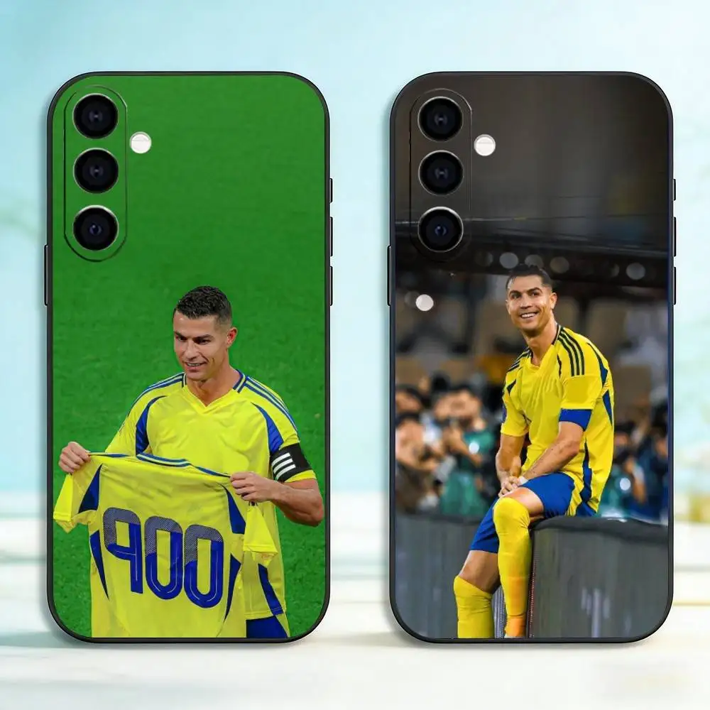 Famous football players C-CR7  Phone Case For Samsung Galaxy A73,A72,A71,A70,A53,A52,A51,Soft Silicone Black Cover