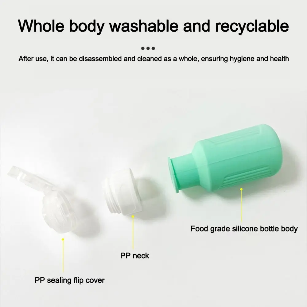 Nieuwe 60/90ML Siliconen Hervulbare Flessen Grote Capaciteit Squeeze Lotion Container Lege Shampoo Sub-Bottelen Reizen