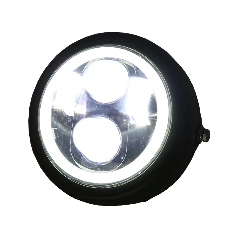 Electric Motorcycle Bicycle Super Bright LED Angel Eye Ring Headlights with Bracket Headlight Assembly view 6