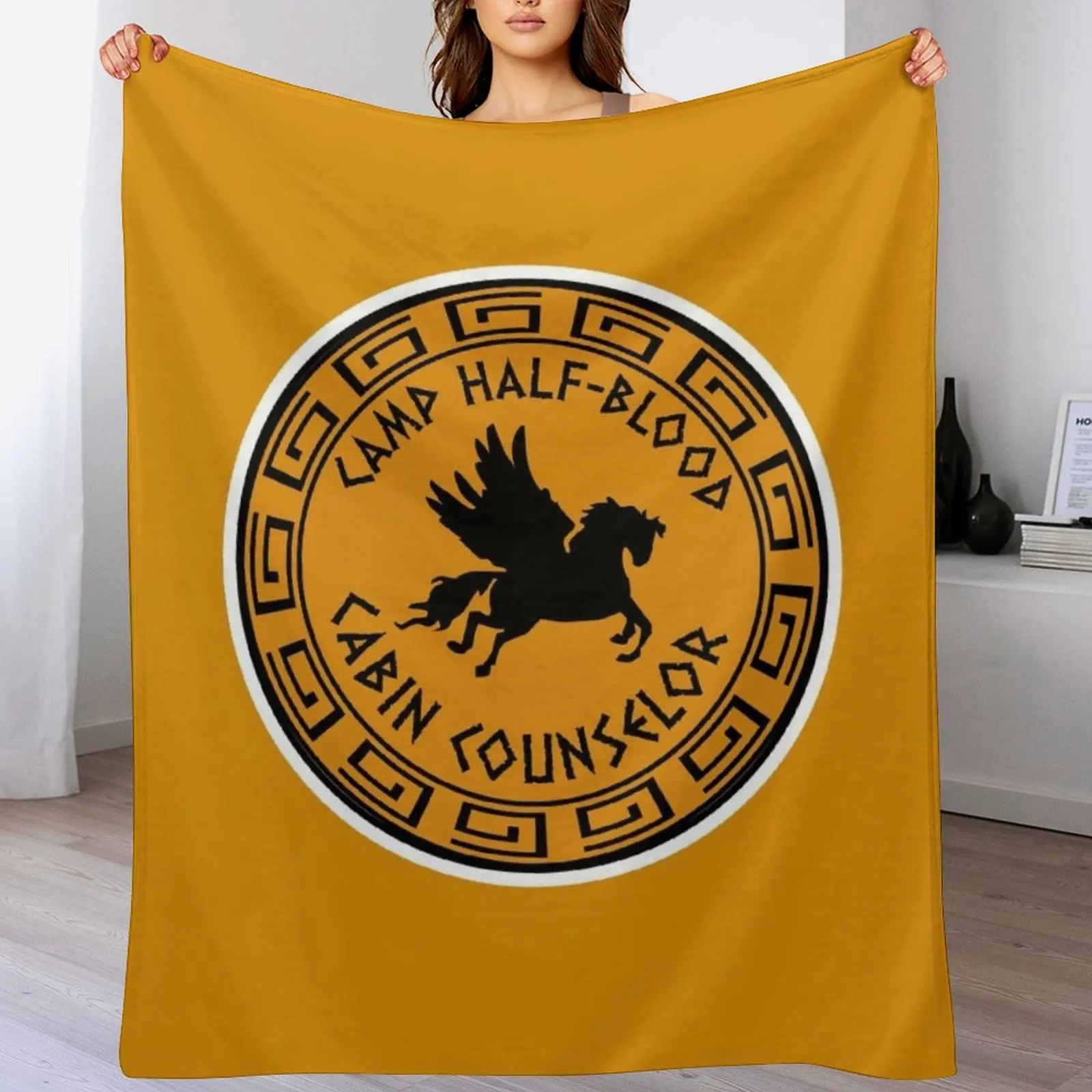 Camp Half-Blood Counselor Badge Throw Blanket Thins Cute Blankets