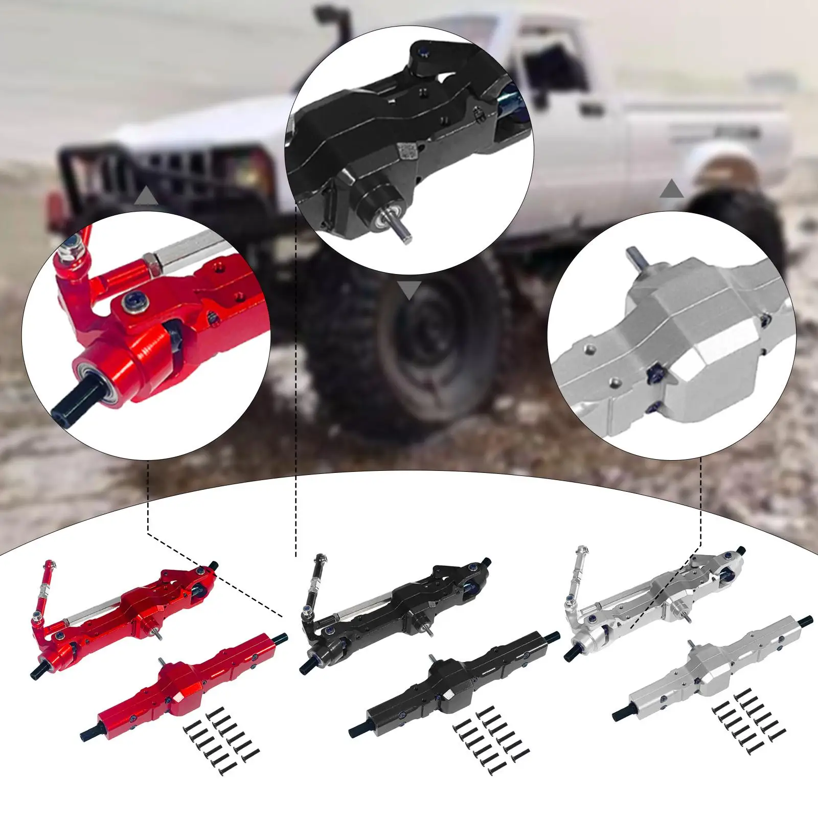 

1:16 RC Car Front and Rear Axle Set Sturdy Replace Parts for WPL B24 B16