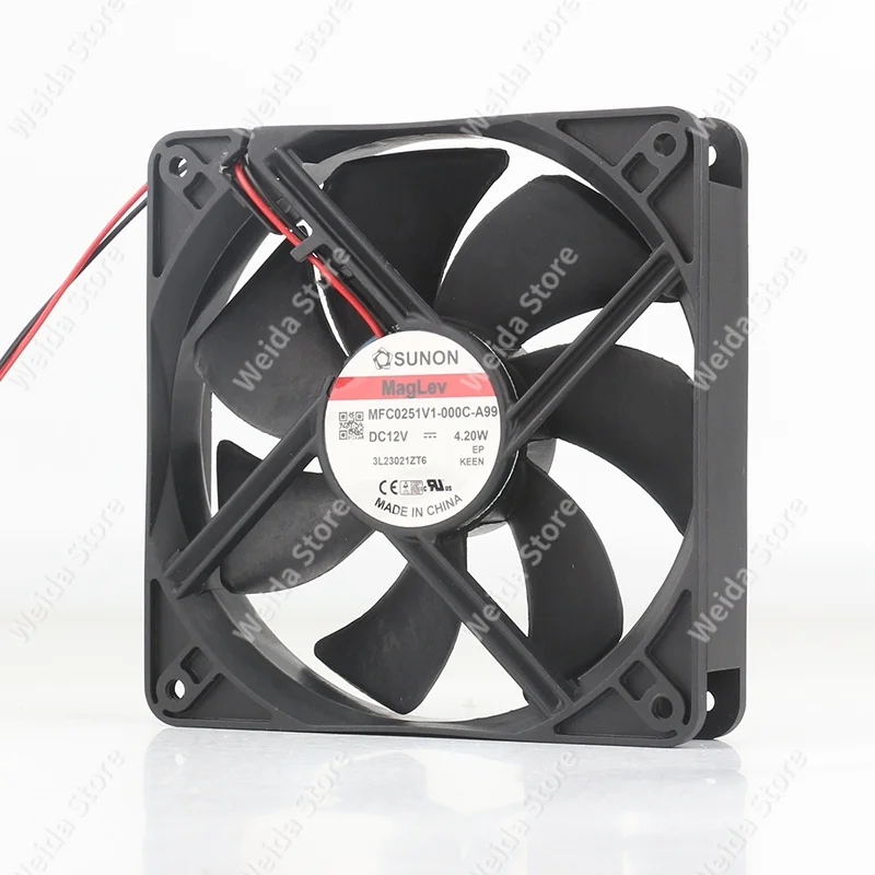 Original SUNON Precision MFC0251V1-000C-A99 12025 12V 4.20W inverter fan chassis Two-wire  cooling fan