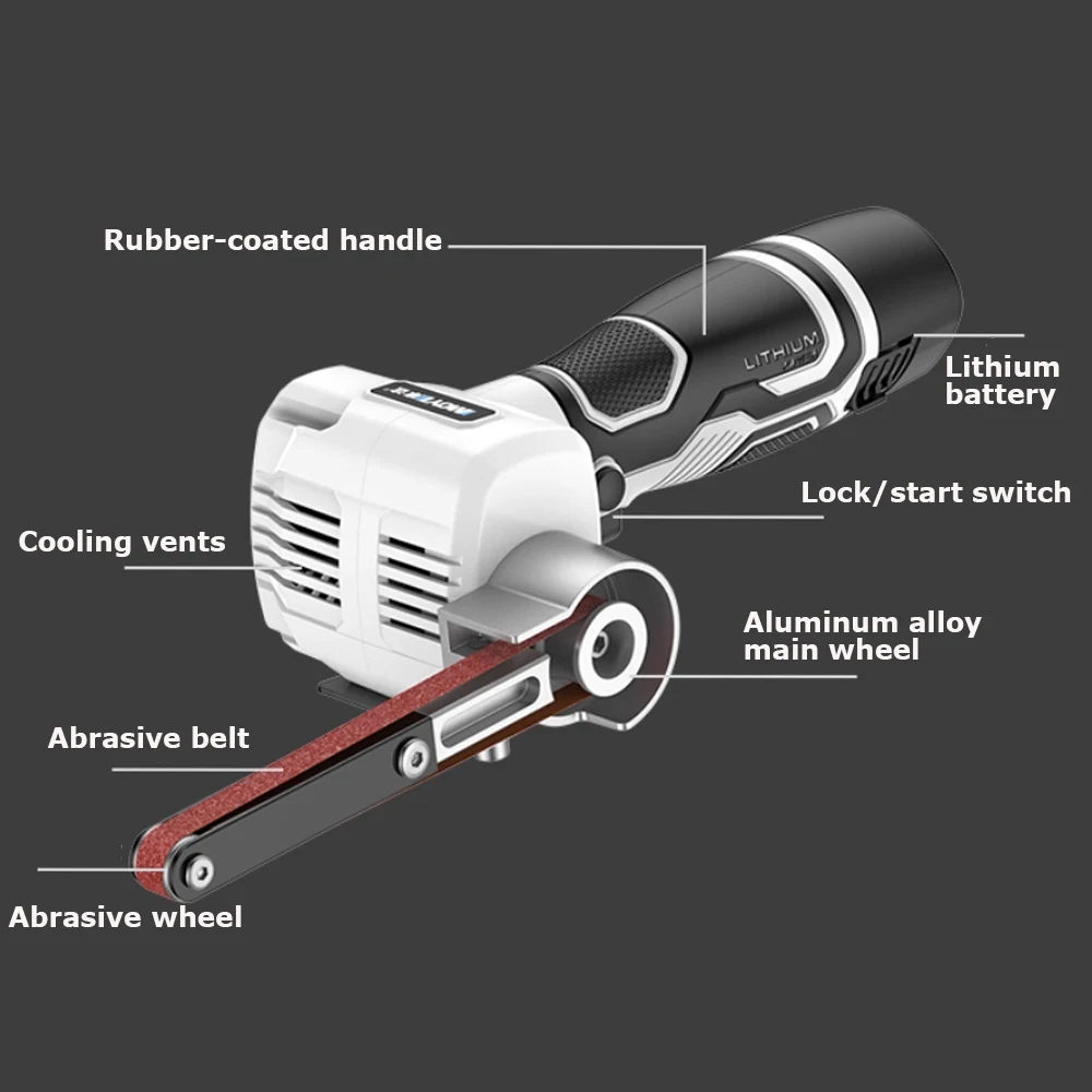 16.8v Lithium Battery Handheld Small Sanding Machine Rechargeable Woodworking Sanding and Polishing Machine
