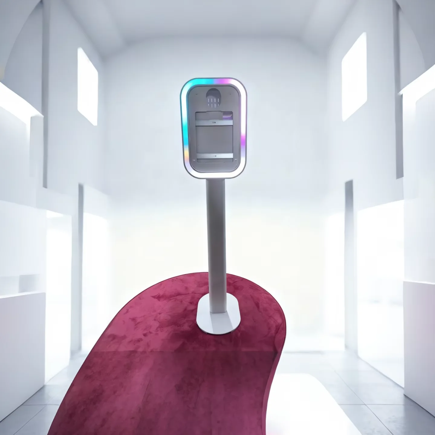 

New Selfie Kiosk Ring Light Ipad Booth Stand Ipad Dslr Photo Booth Portable Ipad Photo Booth Shell With Remote Control